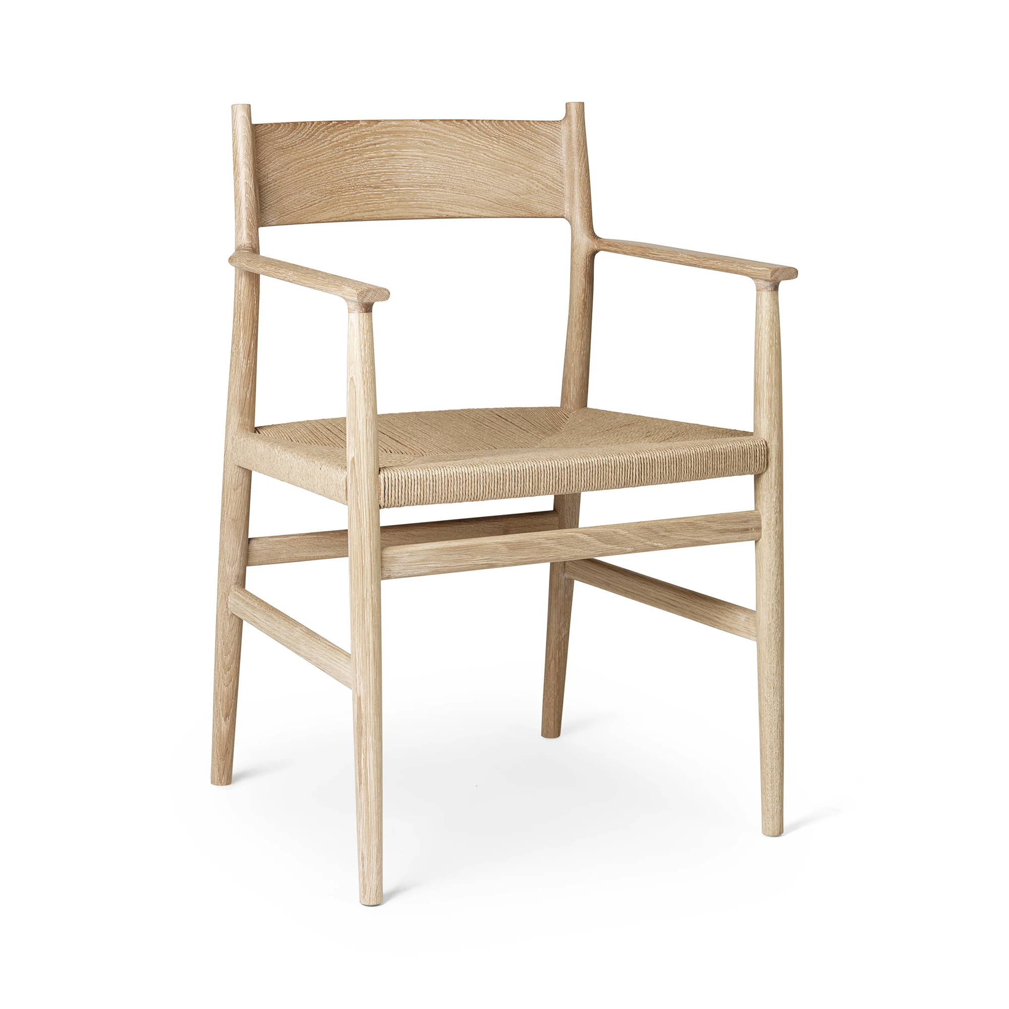  Oak white oil, Paper cord seat + solid wood back