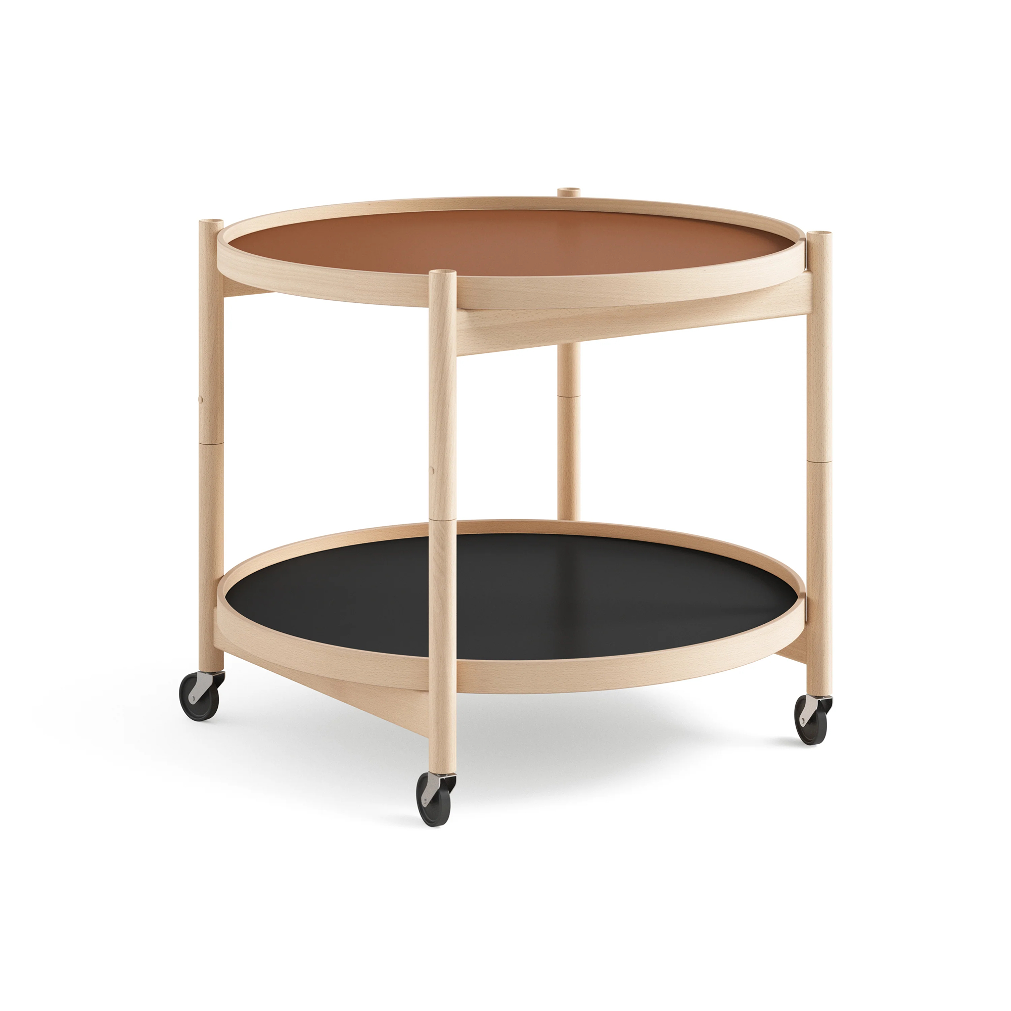  Large (diam 60 cm}, Clay / cognac + black