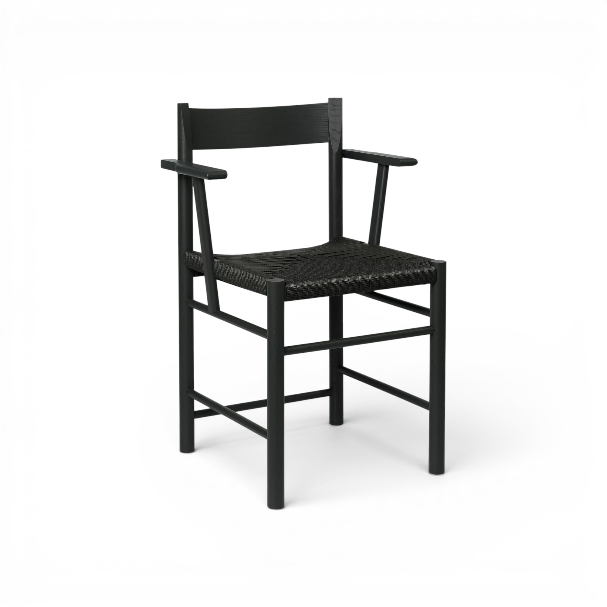  Black lacquered oak / black webbing