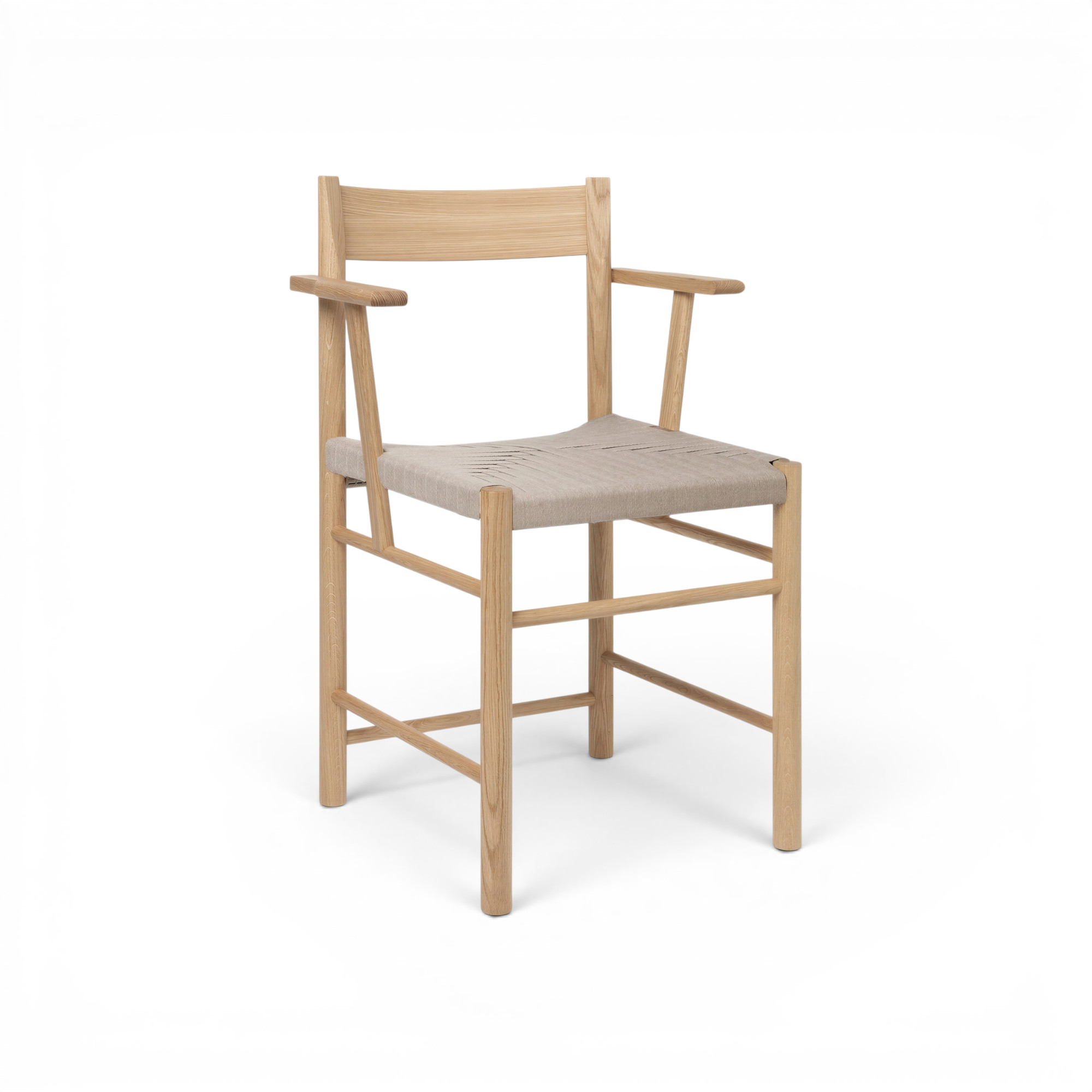  Oiled oak / natural linen webbing