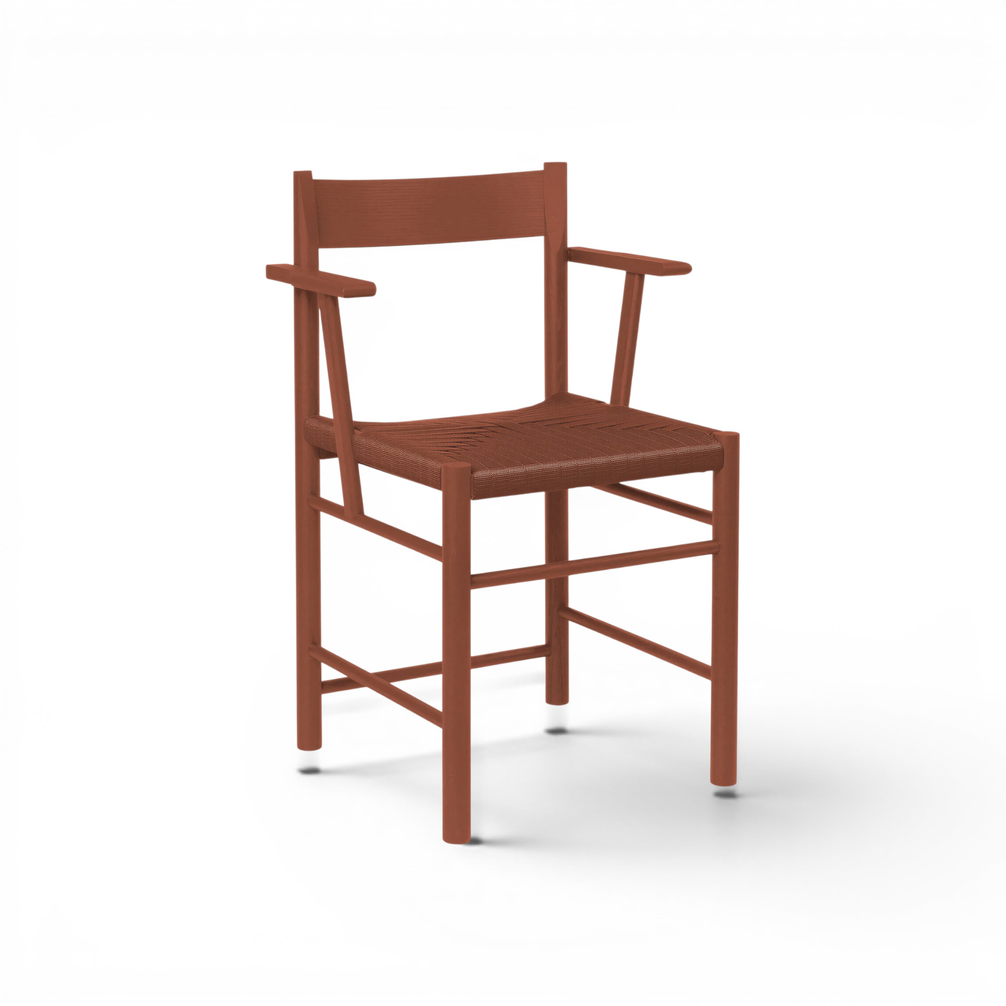  Red lacquered oak / red webbing