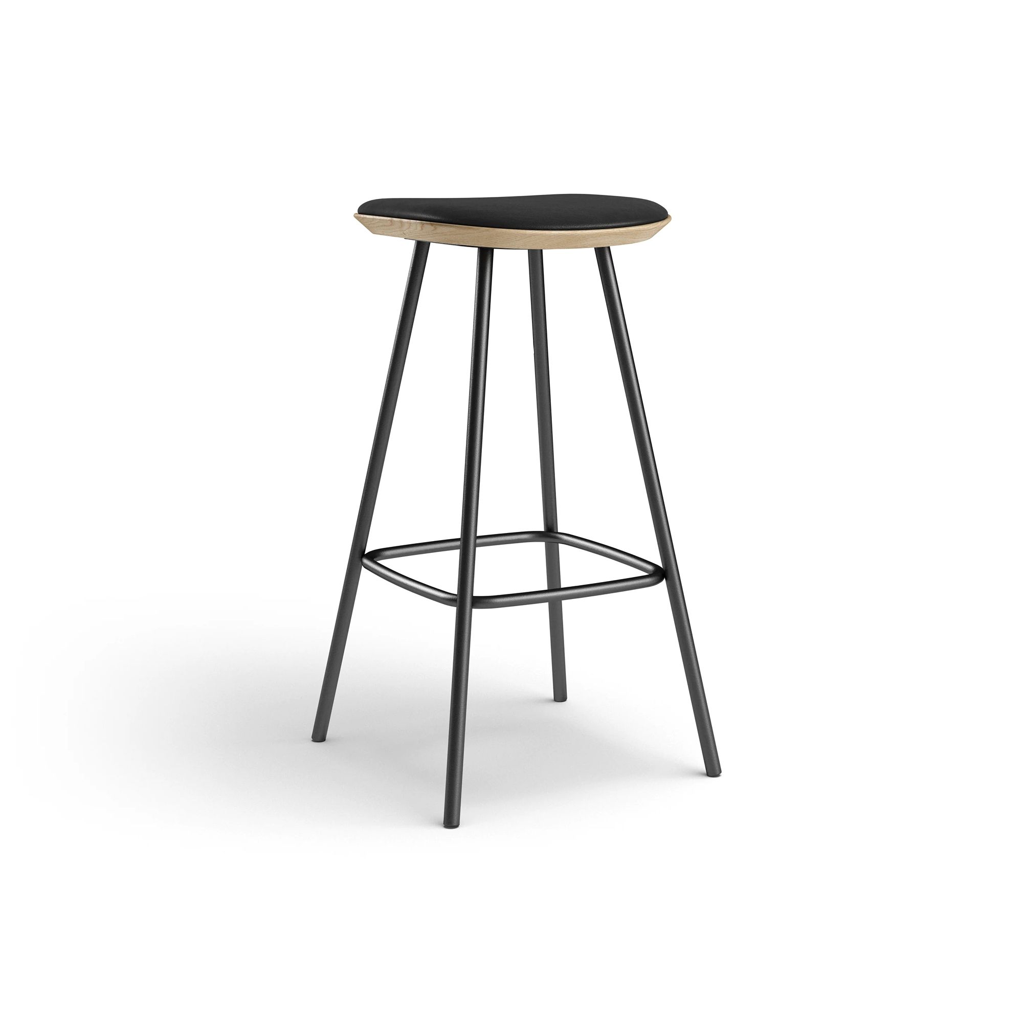  Oiled oak, Black leather / Savanne