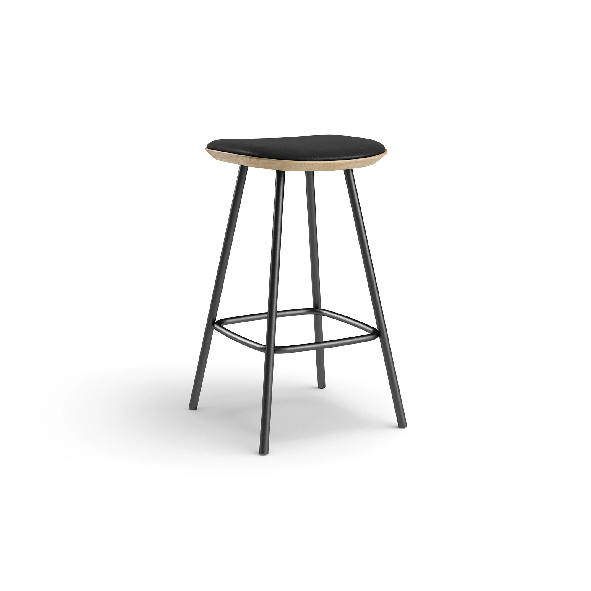  Oiled oak, Black leather / Savanne