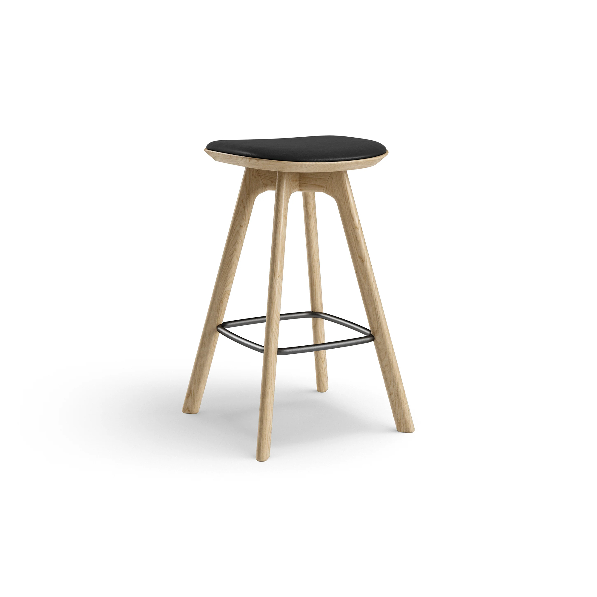  Oiled oak, Black leather / savanne