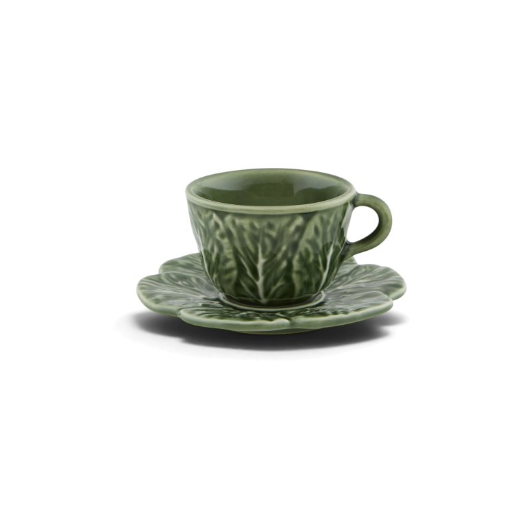 Cabbage Coffee Cup and Saucer