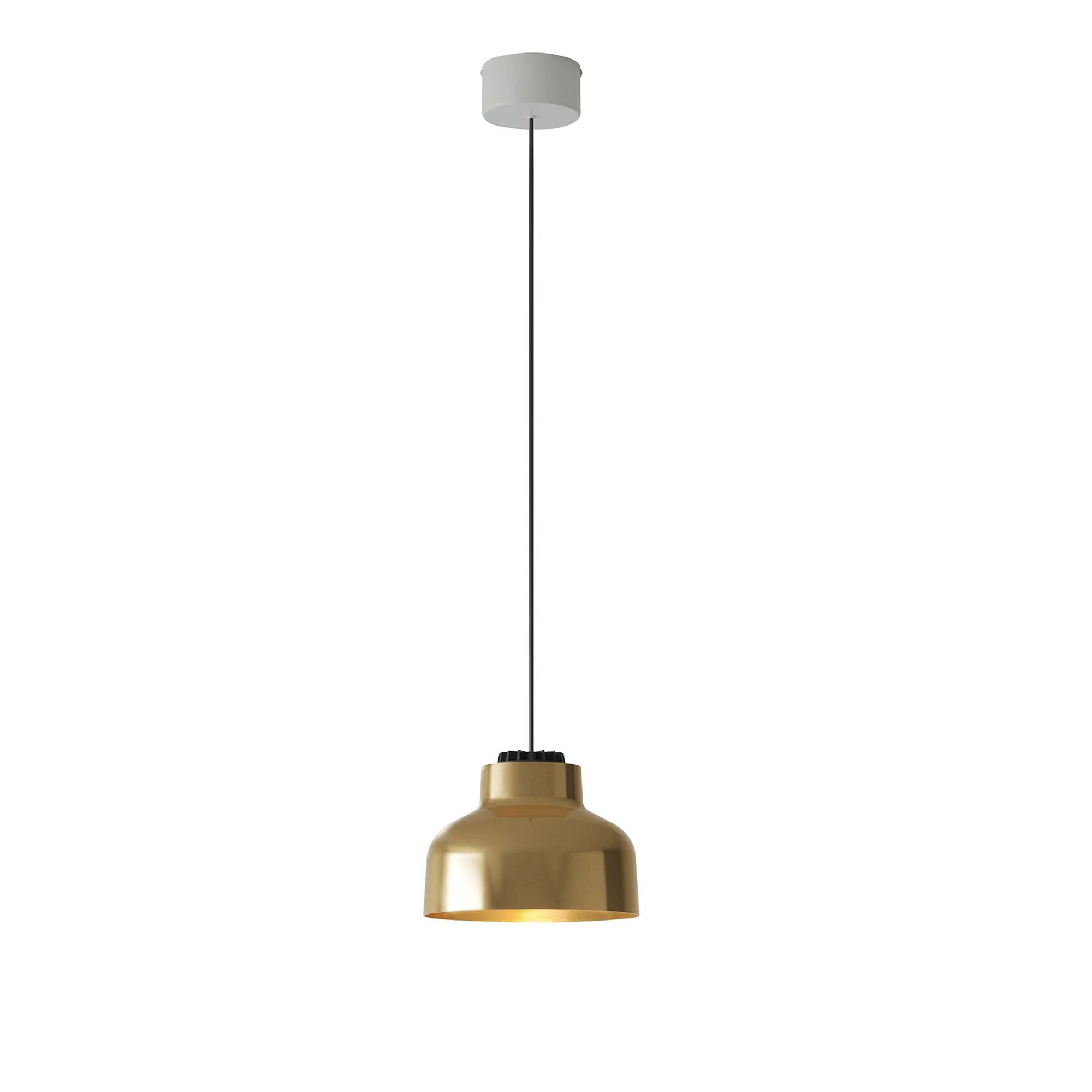  Polished brass, White
