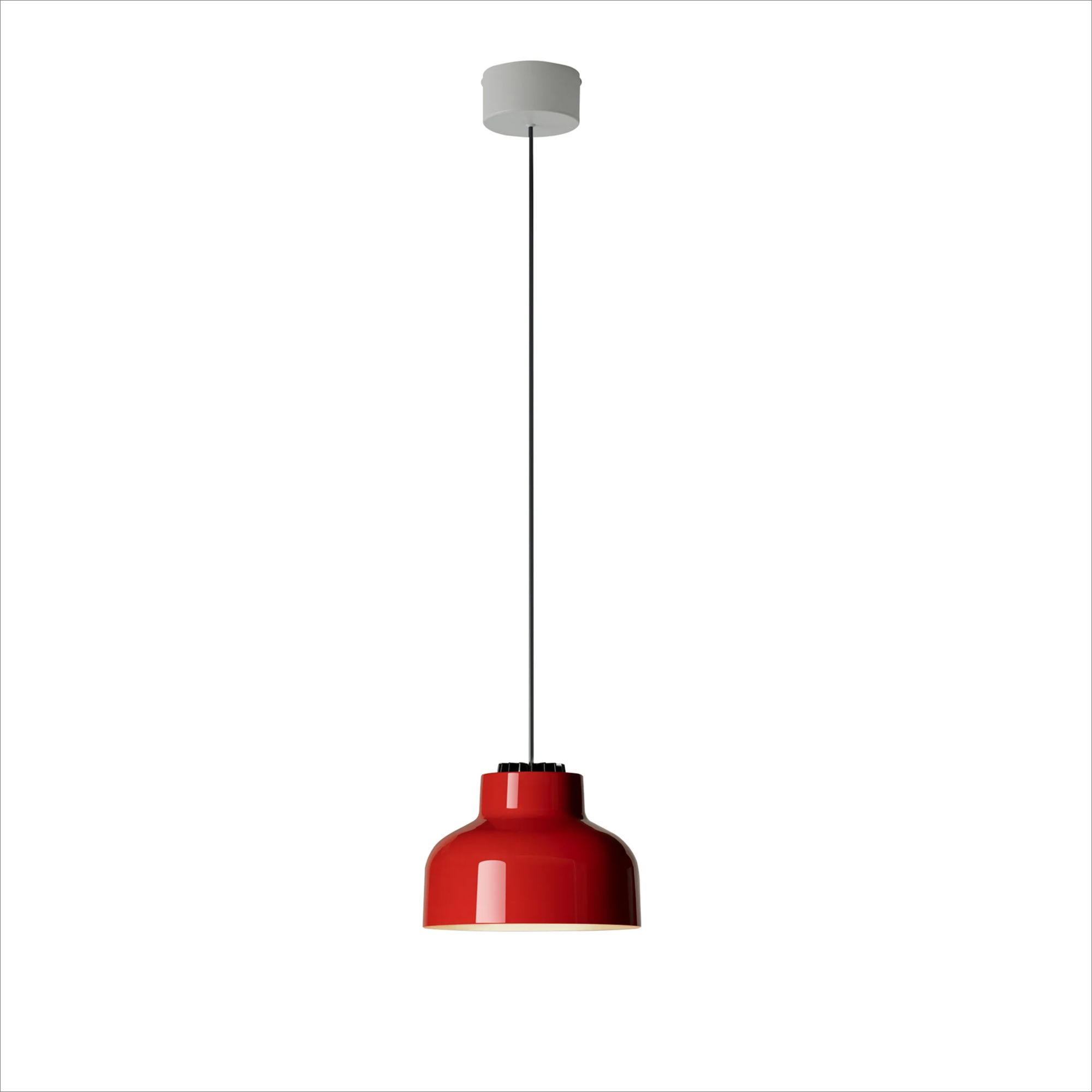  Glossy pure red, White