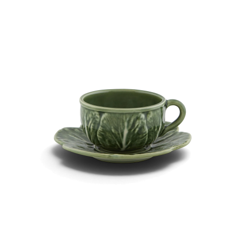 Cabbage Tea Cup and Saucer