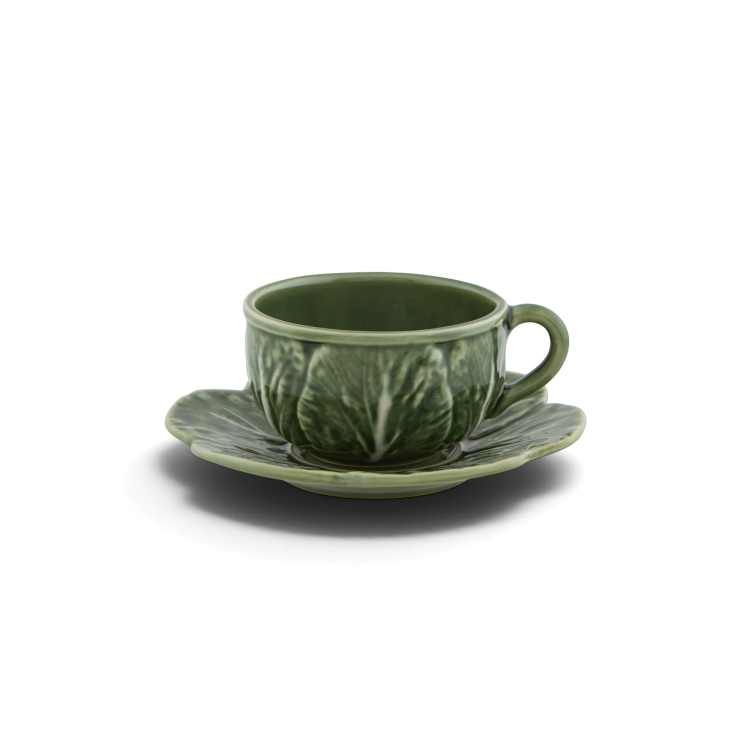 Cabbage Tea Cup and Saucer