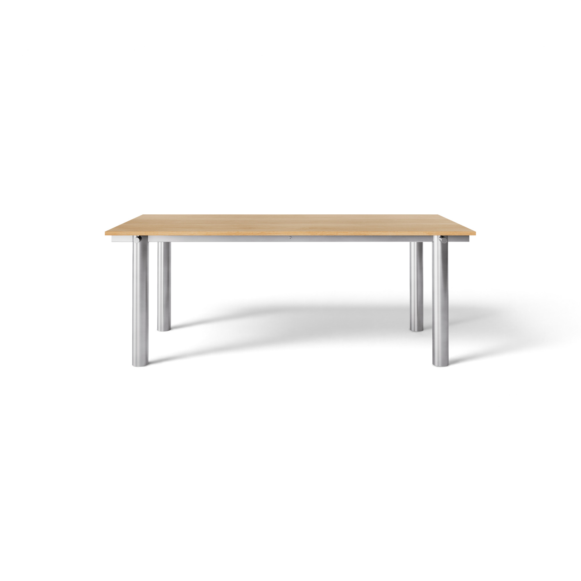  Brushed steel / natural oak
