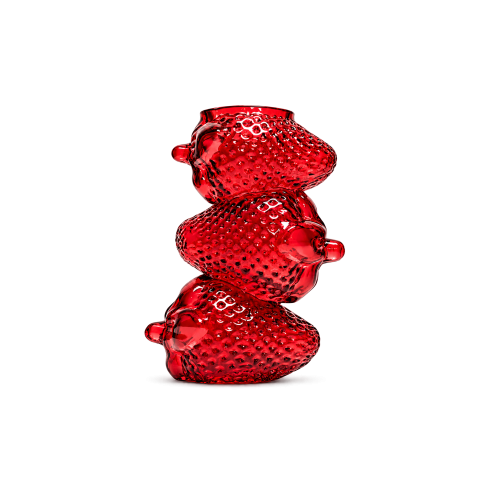 Strawberry Glass Vase