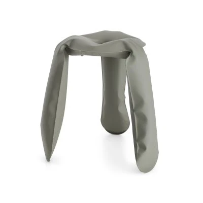 Plopp Inflated Metal Stool, Gray - Gessato Design Store