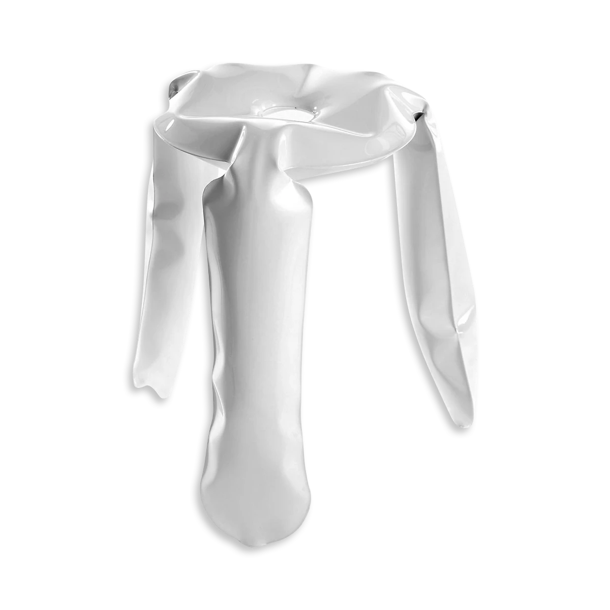Plopp Inflated Metal Stool White-0