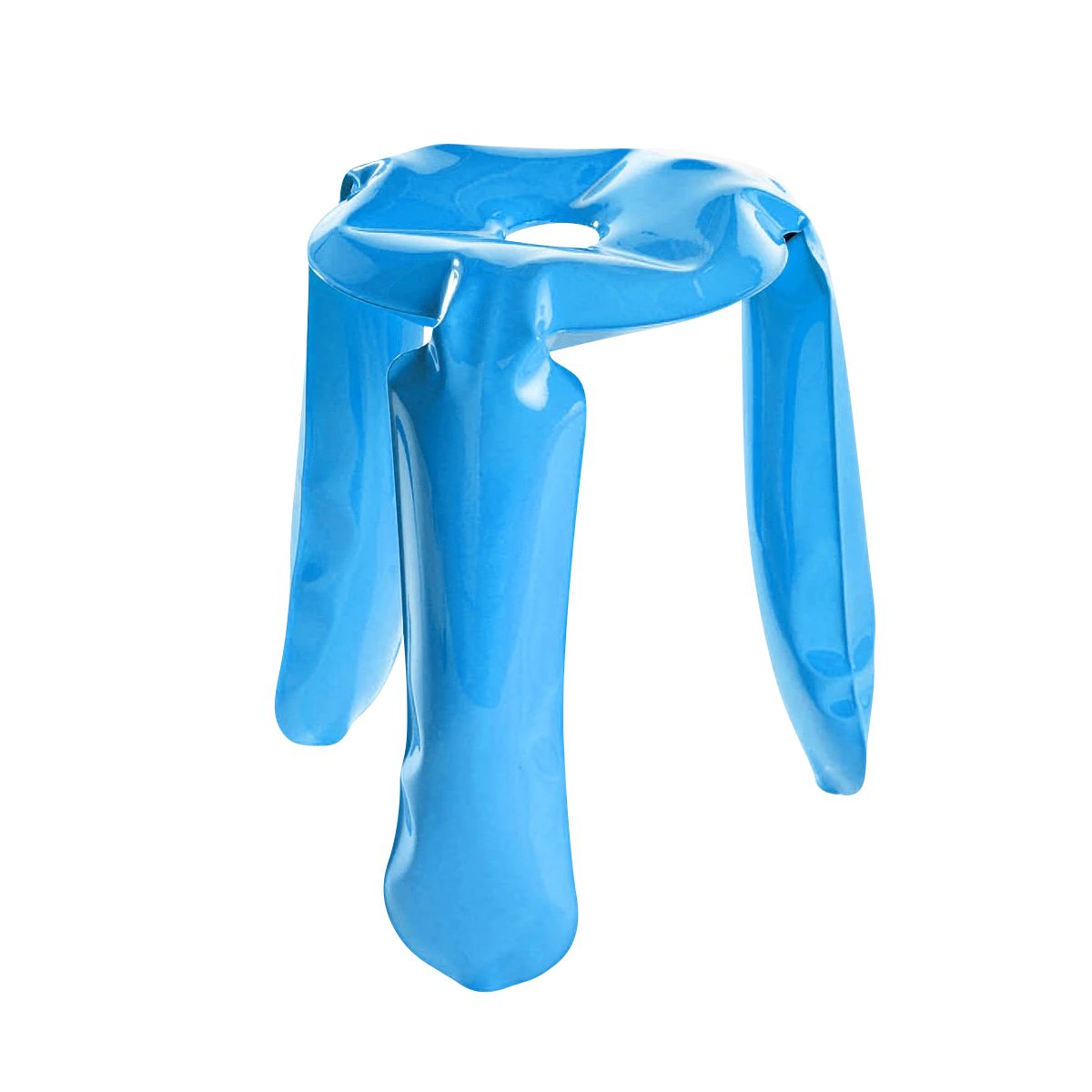 Plopp Inflated Metal Stool Blue-0