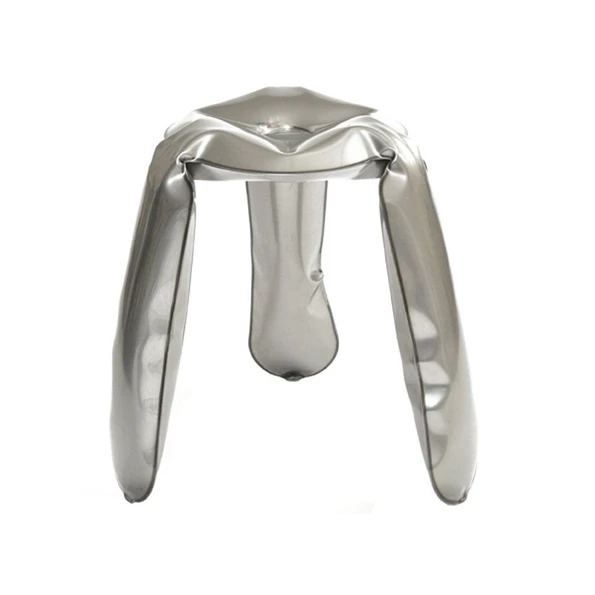 Oskar Zieta - Plopp Inflated Metal Stool, Raw | Gessato Design Store