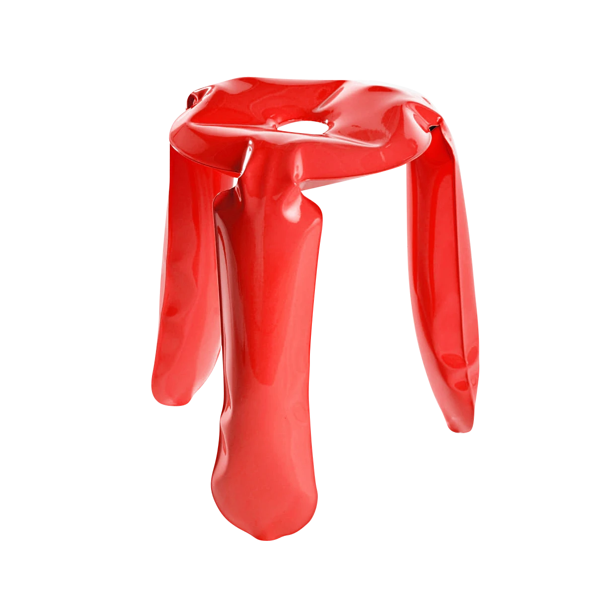Plopp Inflated Metal Stool Red-0