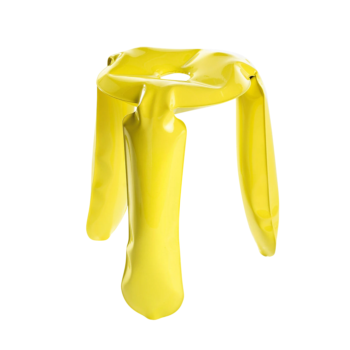 Plopp Inflated Metal Stool Yellow-0