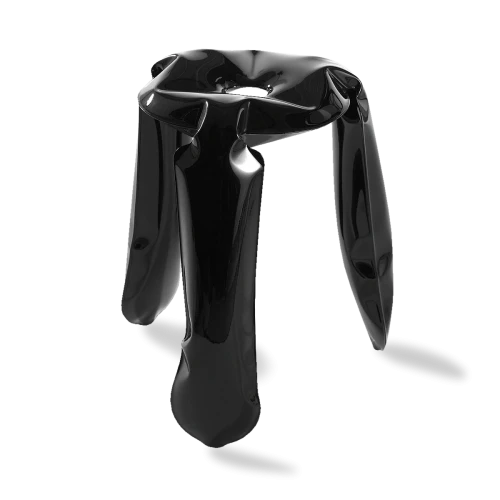 Plopp Inflated Metal Stool Black-0