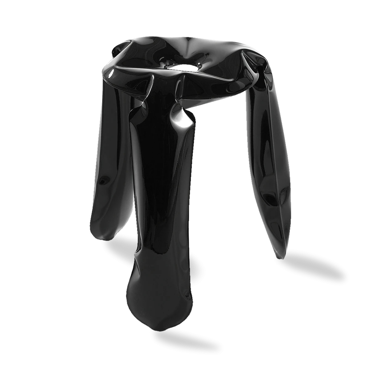 Plopp Inflated Metal Stool Black-0