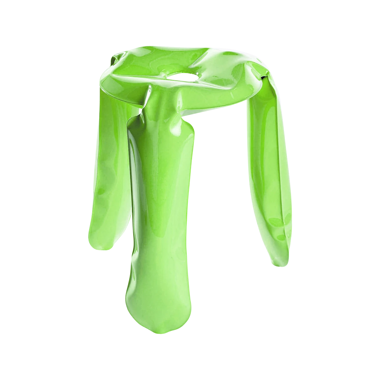 Plopp Inflated Metal Stool Green-0