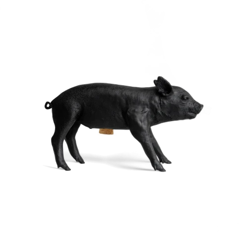 Reality Bank in the Form of a Pig, Matte Black - Gessato Design Store