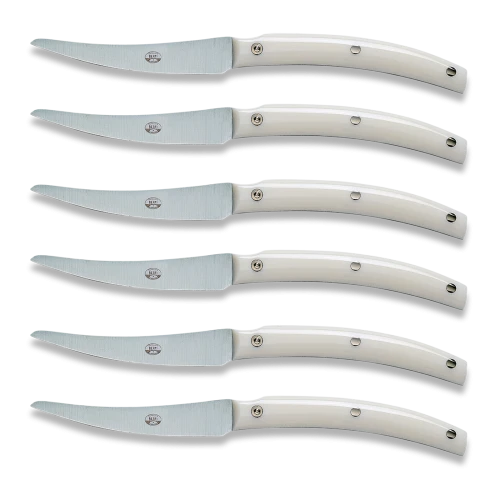 Convivio Steak Knife, White- Set of 6-0