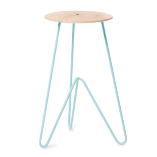 High Stool, Ash on Seafoam -0