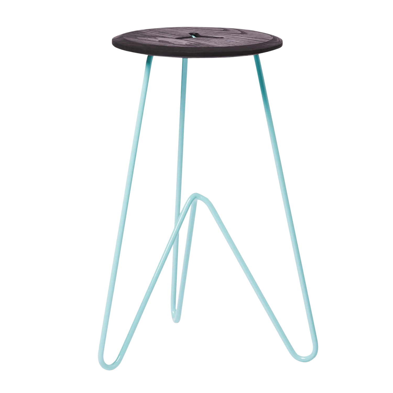 High Stool, Black on Seafoam -0