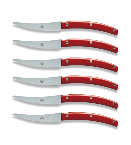 Convivio Steak Knife, Red - Set of 6-0