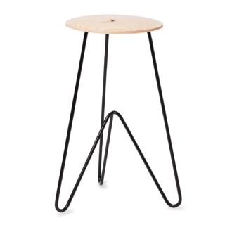High Stool, Ash on Black -0