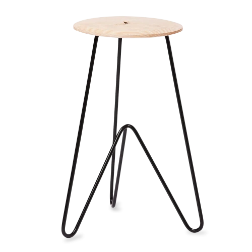 High Stool, Ash on Black -0