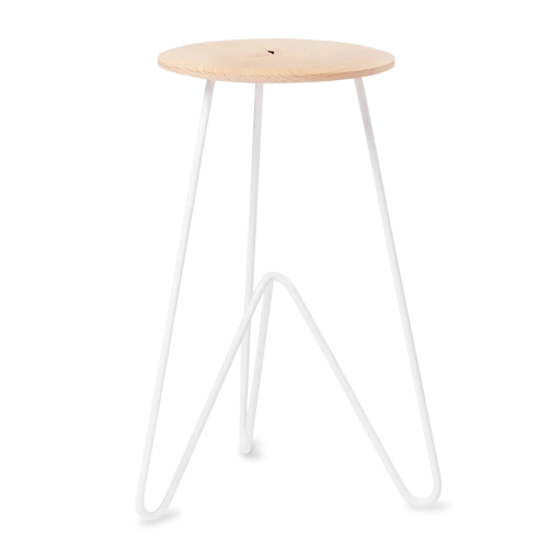 High Stool, Ash on White-0