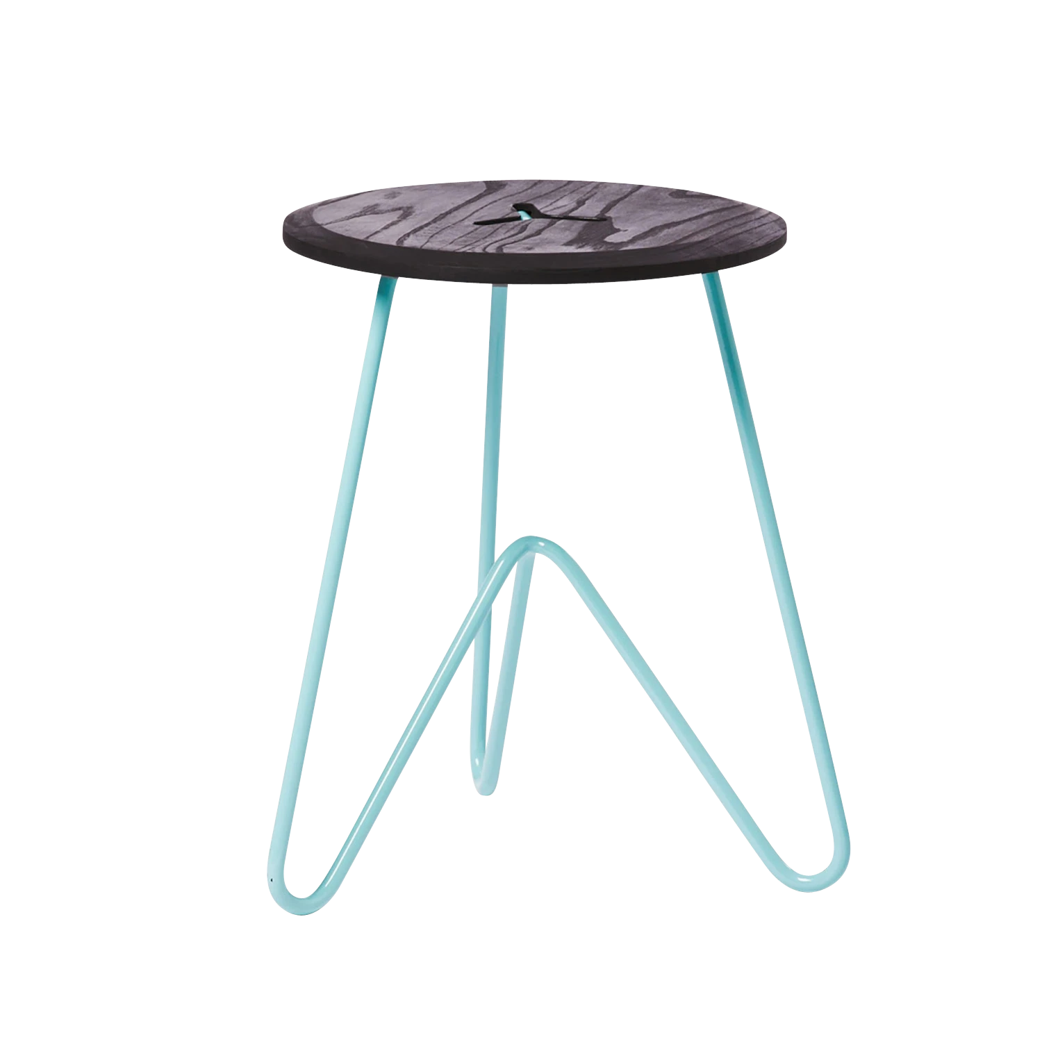 Low Stool, Black on Seafoam-0
