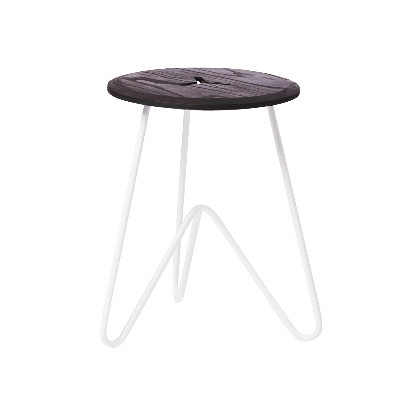 Low Stool, Black on White-0