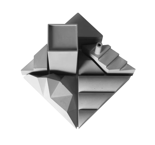 Concrete Tangram Puzzle and City Sculpture-0