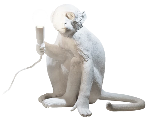 Seletti Monkey Lamp, Sitting -0
