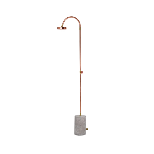 Aquart, Outdoor Copper Shower with Concrete Base - Gessato Design Store