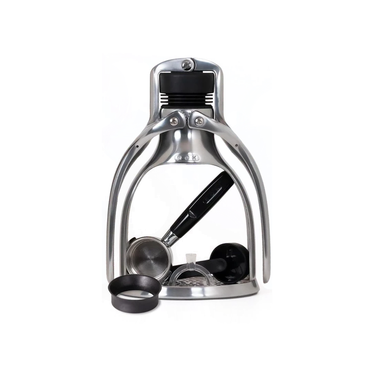 ROKMAKER Hand-powered Espresso Machine, Classic Aluminum - Gessato Design Store