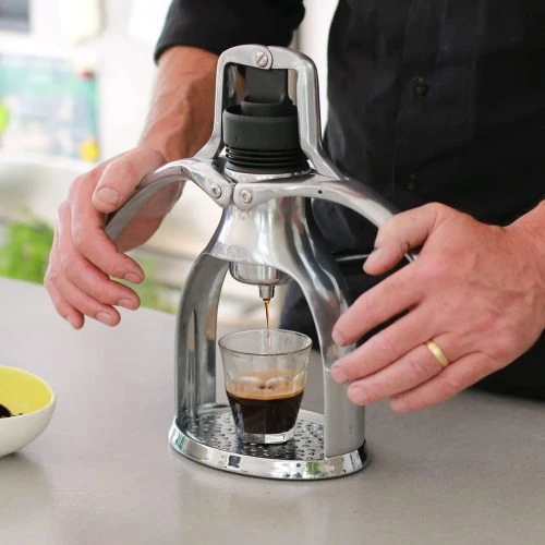 ROKMAKER Hand-powered Espresso Machine, Classic Aluminum - Gessato Design Store