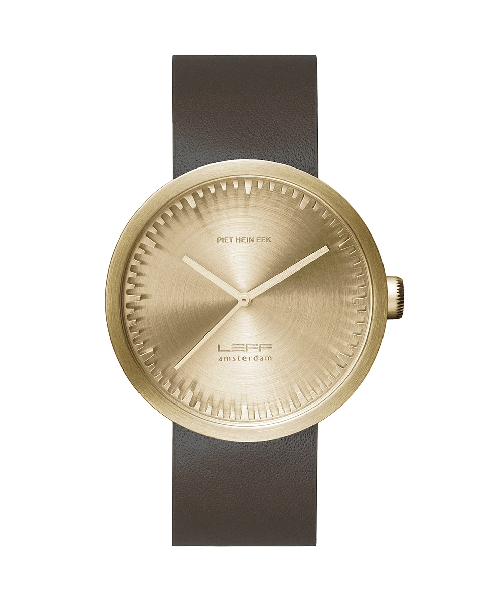 Leff Amsterdam Tube Watch D42, Brass-0