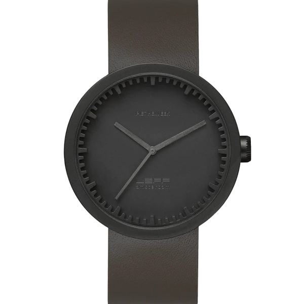Leff Amsterdam Tube Watch D42, Matt Black -0