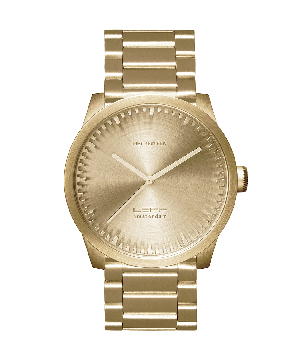 Leff Amsterdam Tube Watch S42, Brass-0
