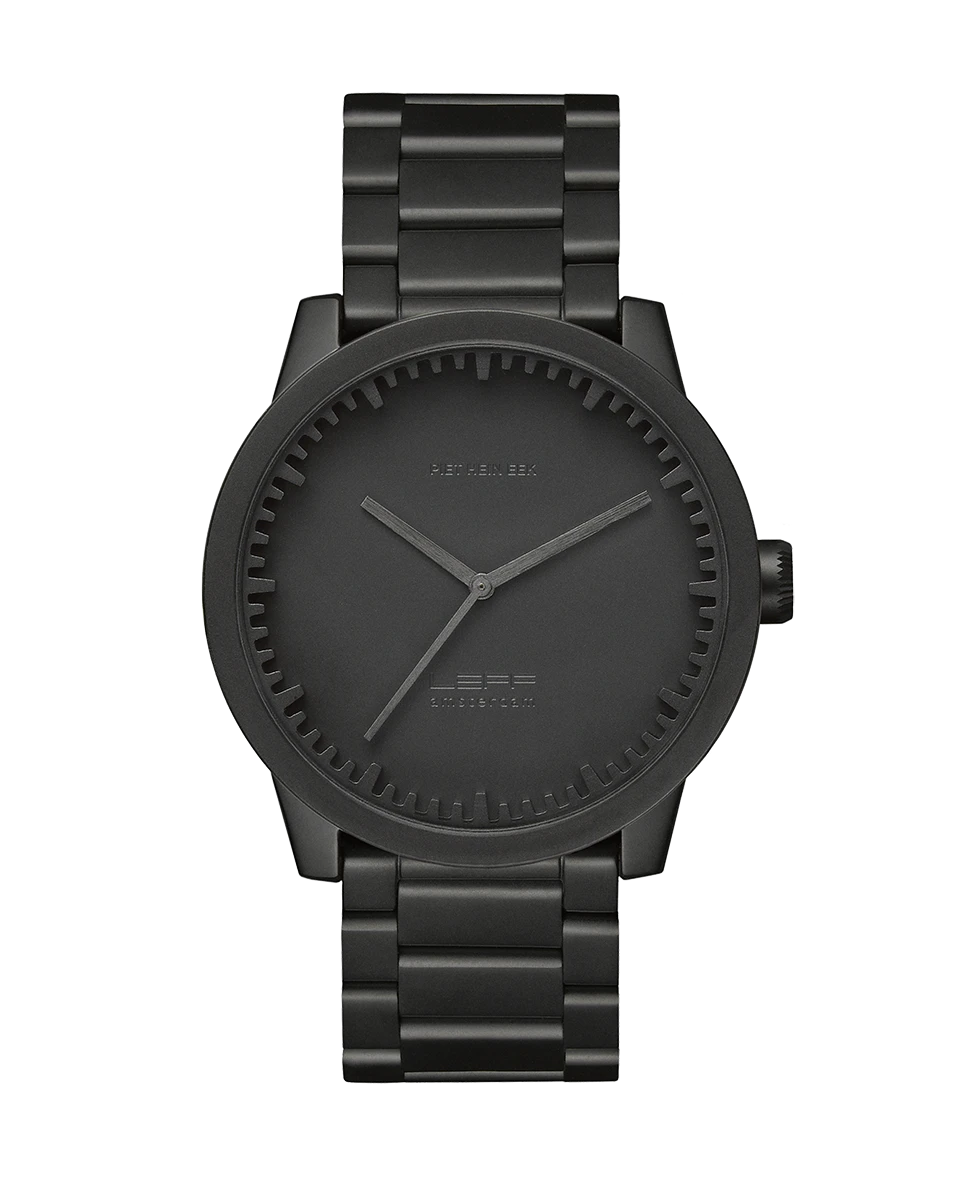 Leff Amsterdam Tube Watch S42, Matt Black-0