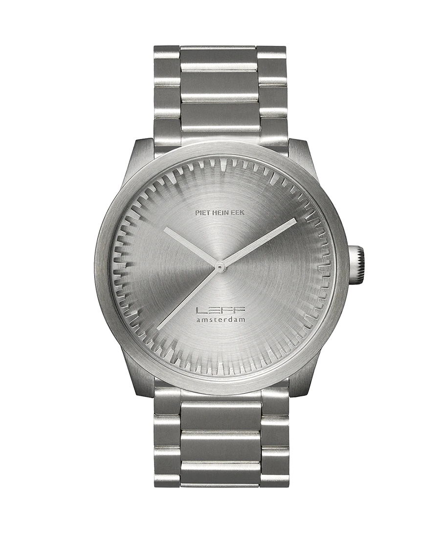 Leff Amsterdam Tube Watch S42, Stainless Steel-0
