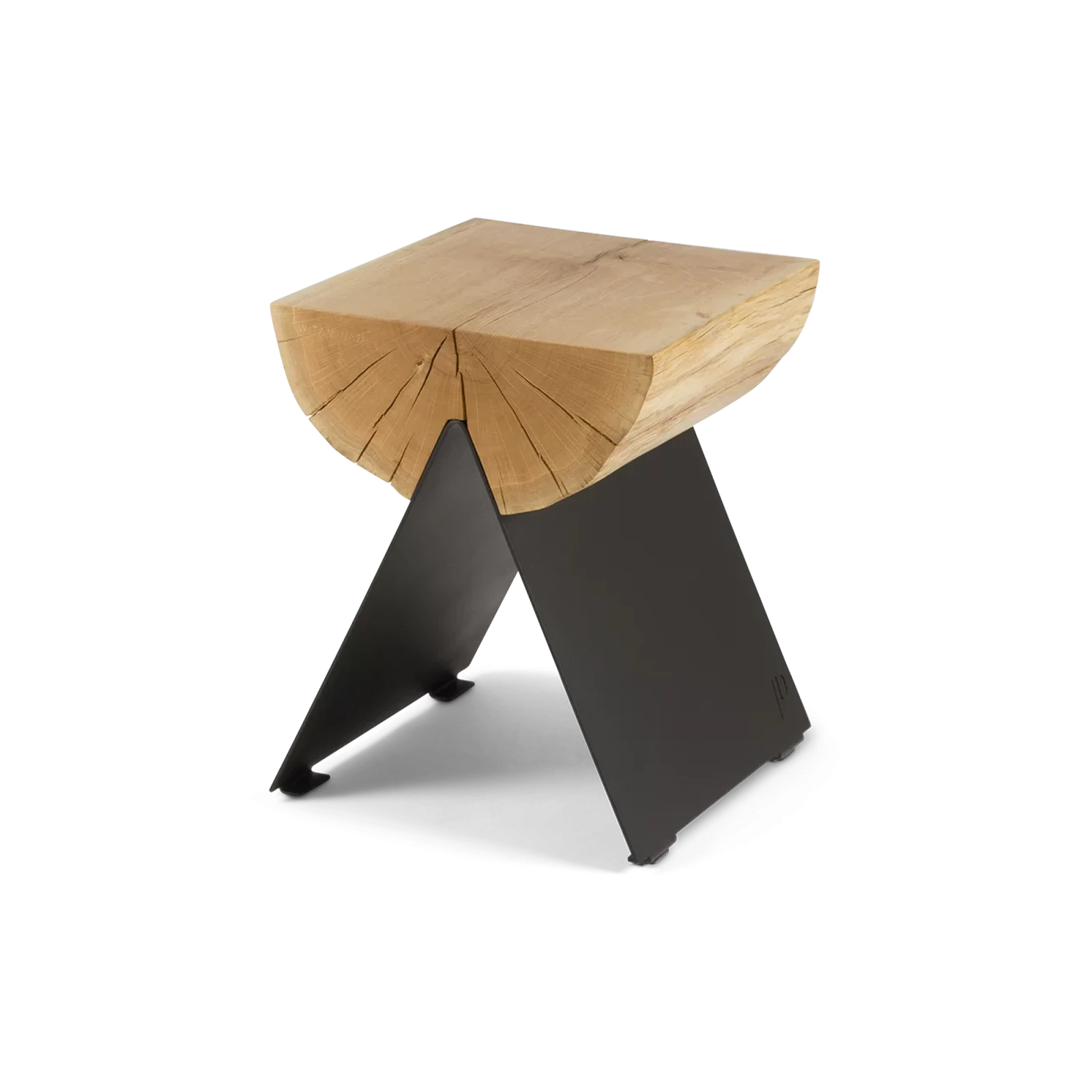 ½ Wooden Stool Black - Gessato Design Store