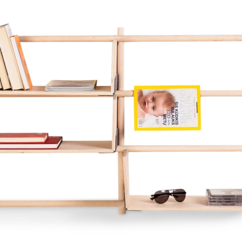 Foldin, Wall Mounted Modular Bookcase-0