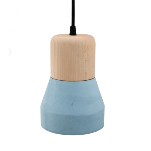 Cement Wood Lamp, Azure-0
