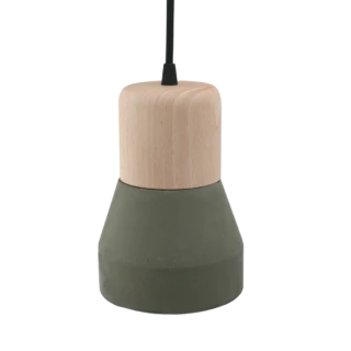 Cement Wood Lamp, Kaki-0