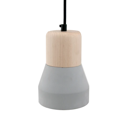 Cement Wood Lamp, Smoke-0