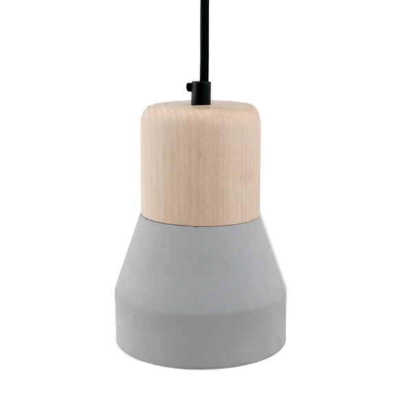 Cement Wood Lamp, Smoke-0